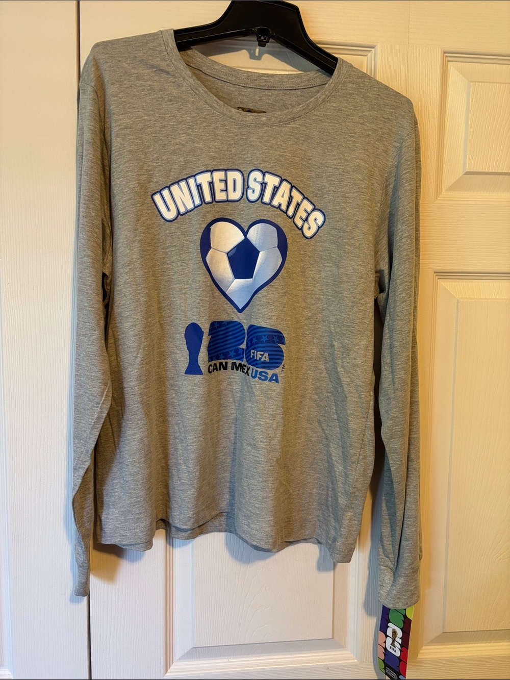 United States Gray Long-Sleeve Womens Soccer Top
